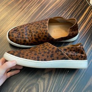 Zara Slip on cow hair animal print sneakers